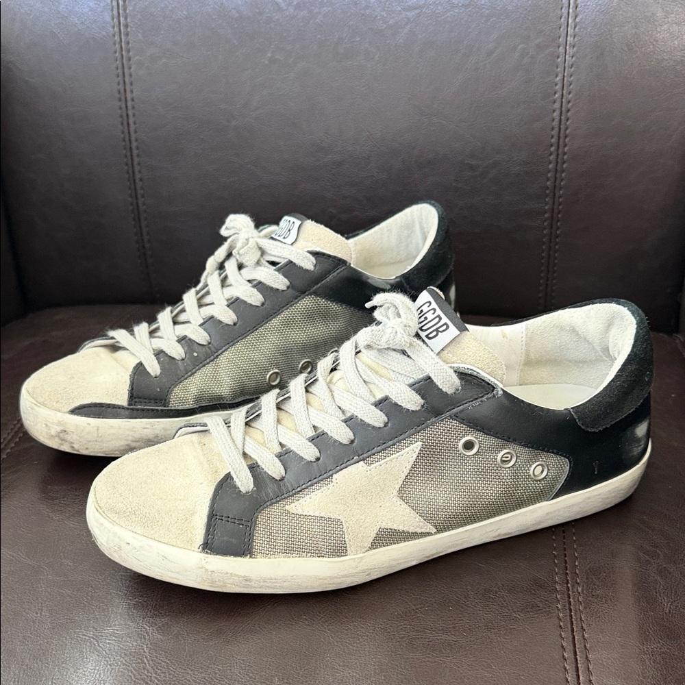 Golden Goose Black and White Superstar Sneakers size 41